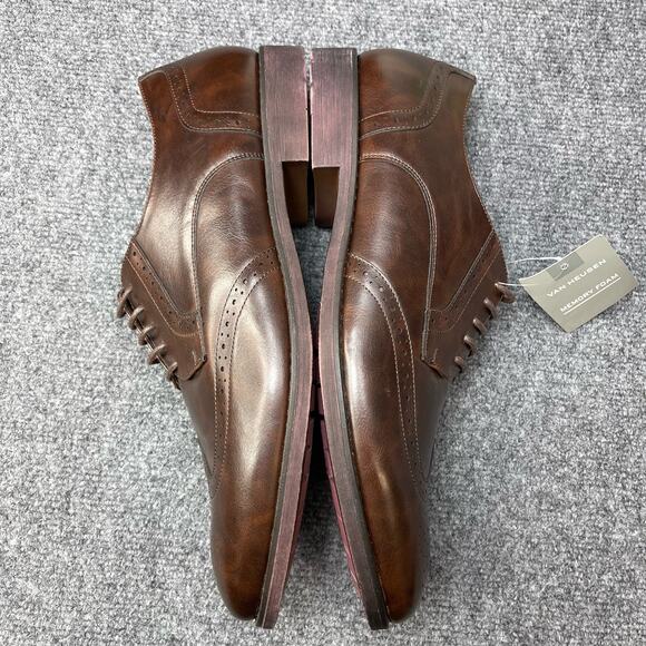 Van Heusen Comfort Wingtip Oxford Cognac Shoes Size 12 M main image 8